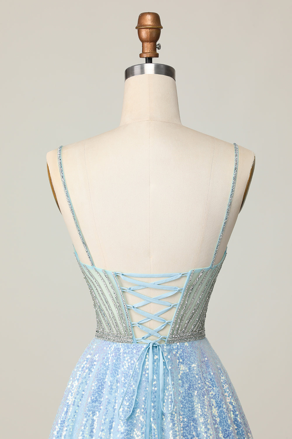 Wedtrend Sequin Dress For Women Short 80s Prom Dress Sparkly Cocktail Dresses Formal Dresses For Teens, Blue, X-Small