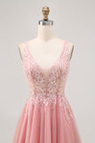 Blush A Line V Neck Sequins Short Homecoming Dress with Appliques