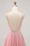 Blush A Line V Neck Sequins Short Homecoming Dress with Appliques