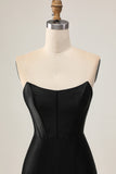 Black Bodycon Cut Out Corset Homecoming Dress with Beading