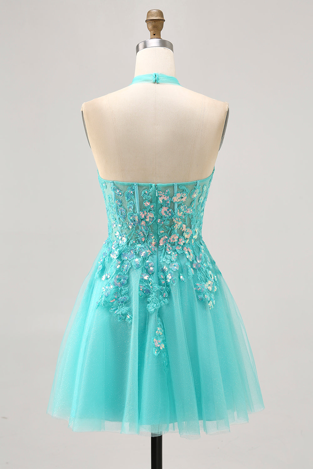 WEDTREND Women Sequins Green Homecoming Dress Halter A Line Short Prom Dress WEDTREND Women Sequins Green Homecoming Dress Halter A Line Short Prom Dress
