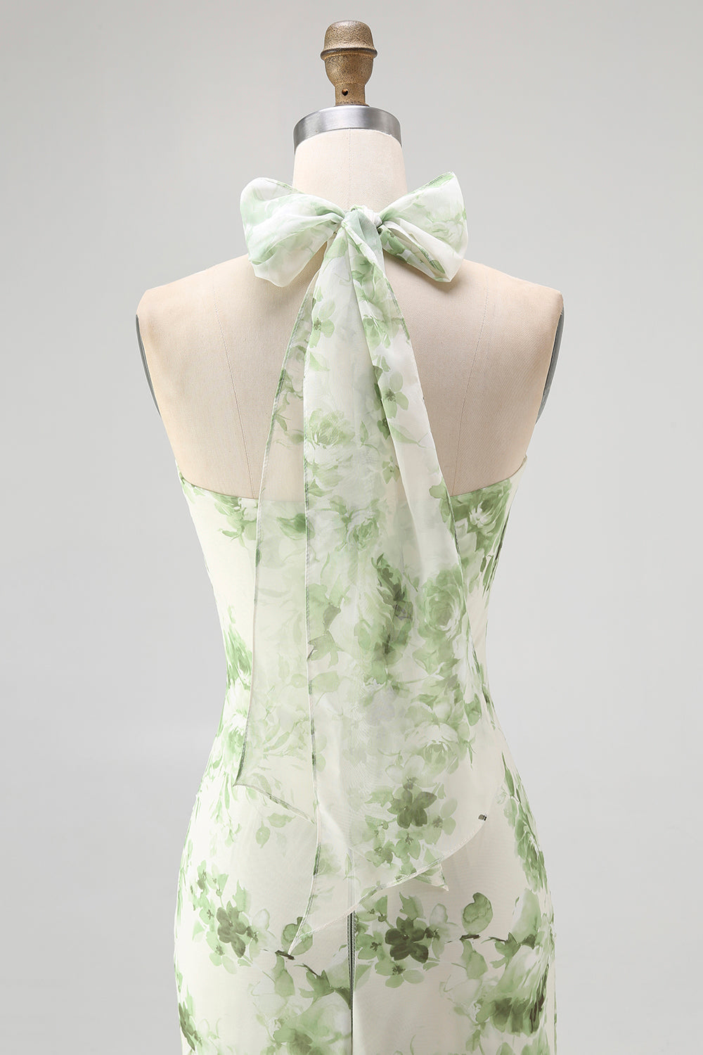 WEDTREND Women Green Floral Bridesmaid Dress Sweetheart Halter-Neck Tie-Back Backless Pleated Maxi Wedding Guest Dress WEDTREND Women Green Floral Bridesmaid Dress Sweetheart Halter-Neck Tie-Back Backless Pleated Maxi Wedding Guest Dress