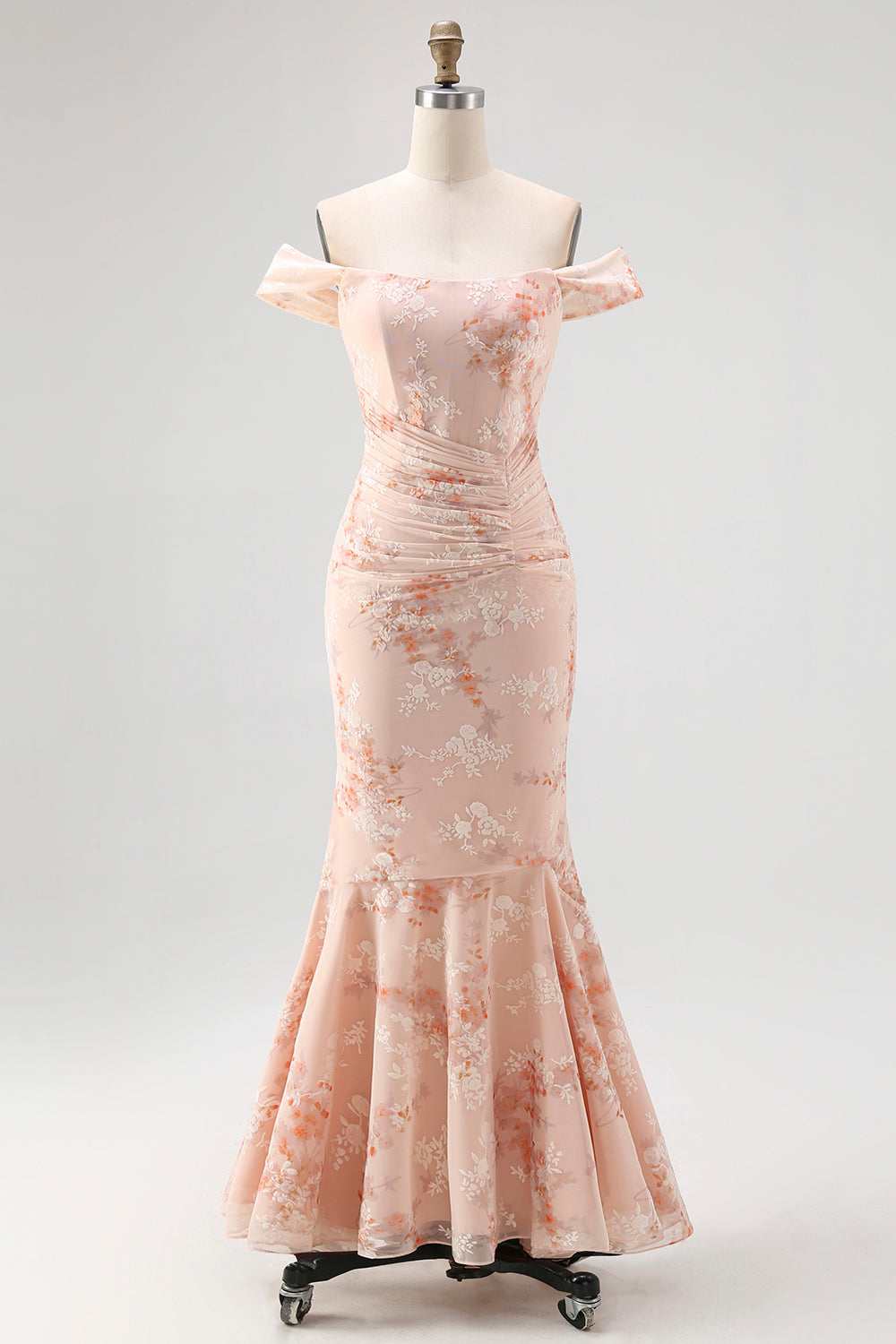 champagne pink dress for wedding guest Dresstells Women Pink and Champagne Chiffon Long Wedding Guest Dress with Ruffles Pleated Spaghetti Straps Patchwork A Line Formal Dress with Slit