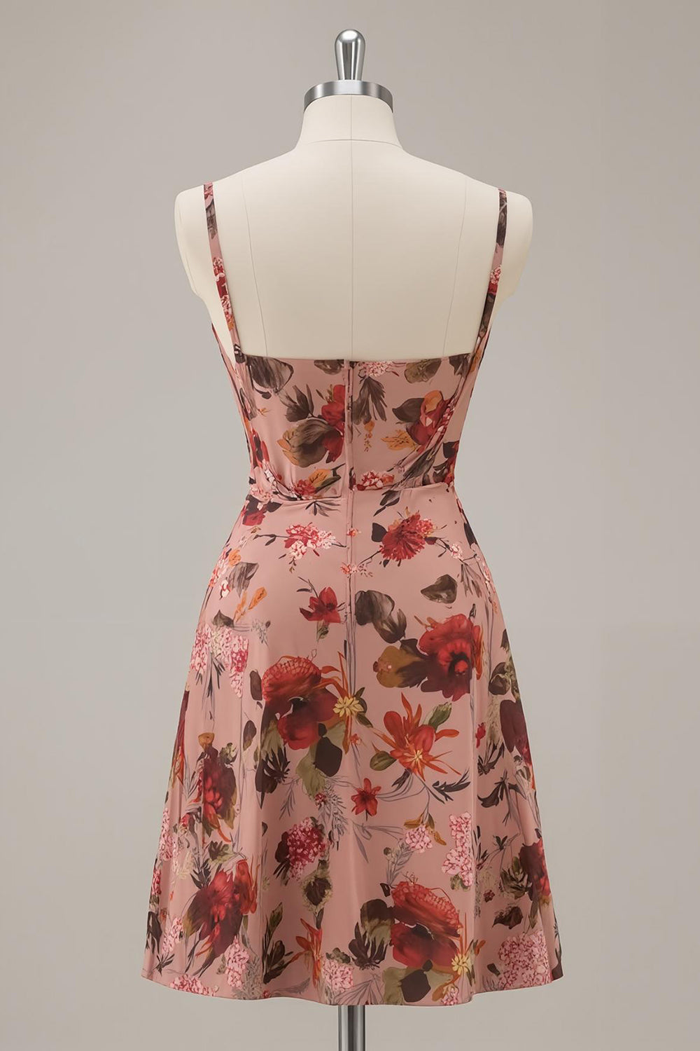 WEDTREND Women Dusty Rose Floral Short Homecoming Dress A Line Spaghetti Straps Corset Cocktail Dress WEDTREND Women Dusty Rose Floral Short Homecoming Dress A Line Spaghetti Straps Corset Cocktail Dress