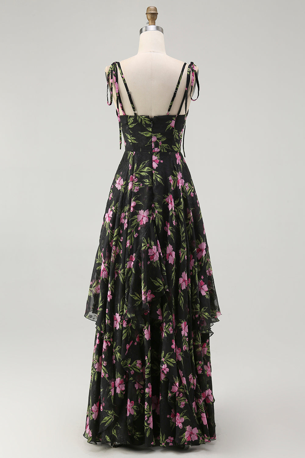 black and pink bridesmaid dresses Black and blush groomsmen attire