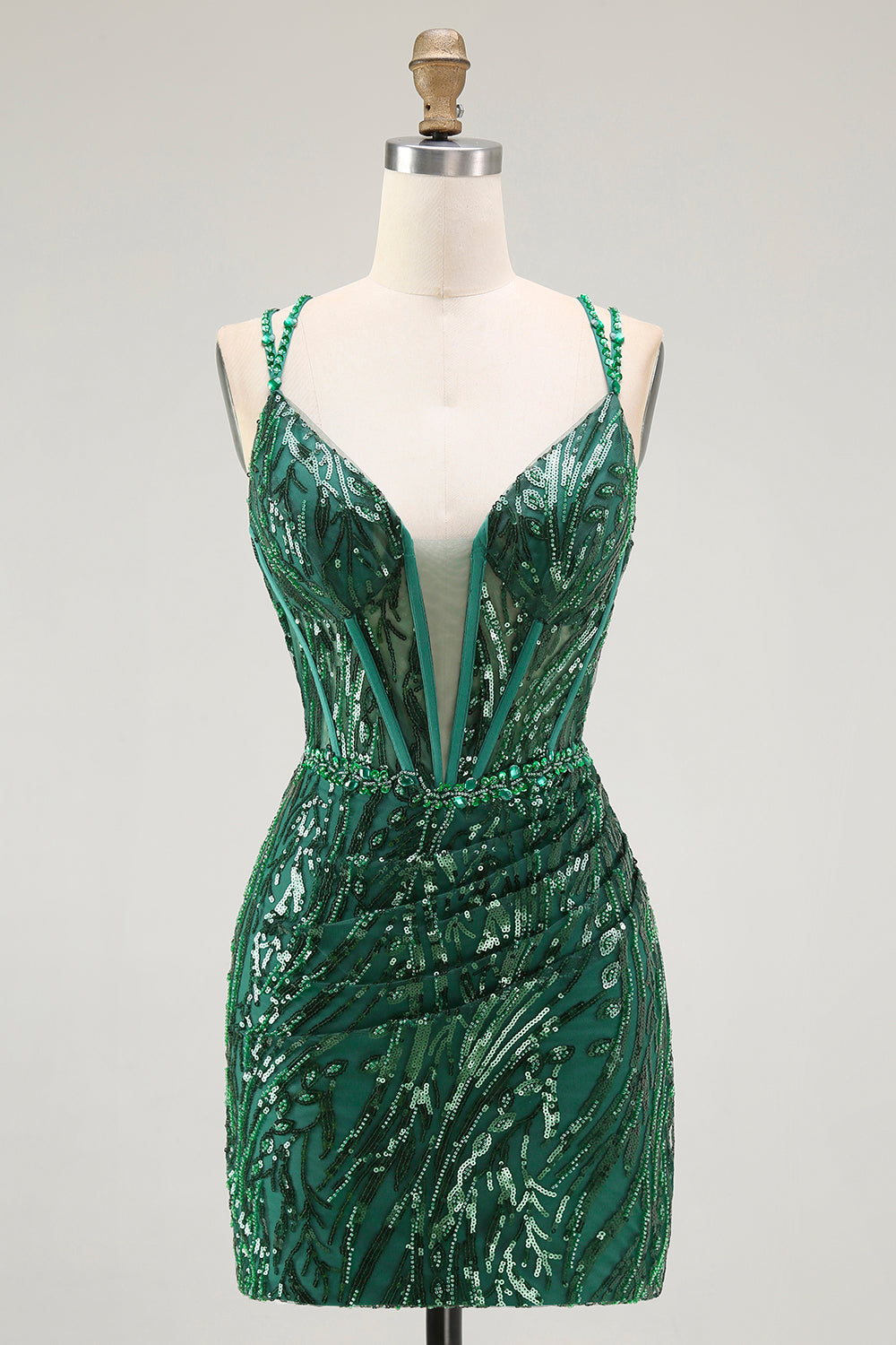 WEDTREND Women Sparkly Bodycon Dark Green Homecoming Dress Corset Tie Back Spaghetti Straps Sequin Short Prom Dress WEDTREND Women Sparkly Bodycon Dark Green Homecoming Dress Corset Tie Back Spaghetti Straps Sequin Short Prom Dress