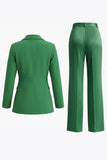 Red Notched Lapel 2 Piece Women Suits with Pockets