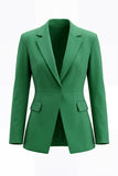Red Notched Lapel 2 Piece Women Suits with Pockets