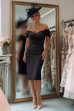 Off the Shoulder Appliqued Blush Pink Mother of Bride Dress