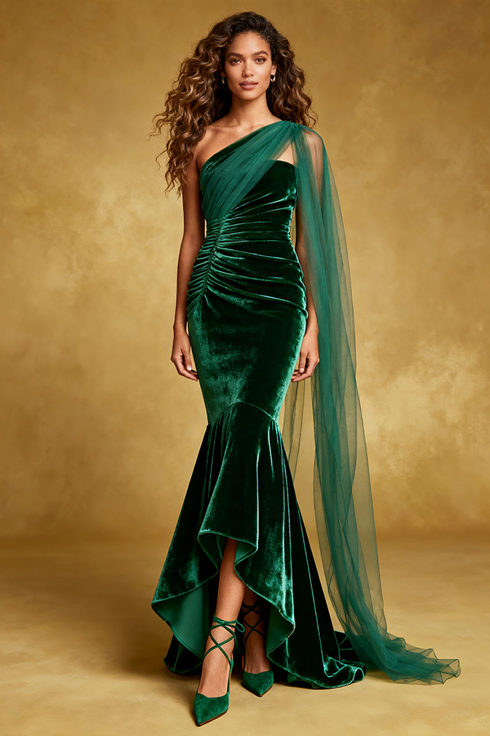 green emerald velvet dress Wedtrend Women Dark Green Velvet Evening Dress Mermaid One Shoulder Ruched Gala Dress with Sash, Dark Green / US14 green emerald velvet dress Wedtrend Women Dark Green Velvet Evening Dress Mermaid One Shoulder Ruched Gala Dress with Sash, Dark Green / US14