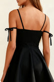 Simple A-Line Spaghetti Straps Little Black Dress