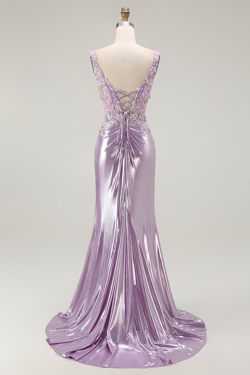 lilac metallic dress Azazie Hope