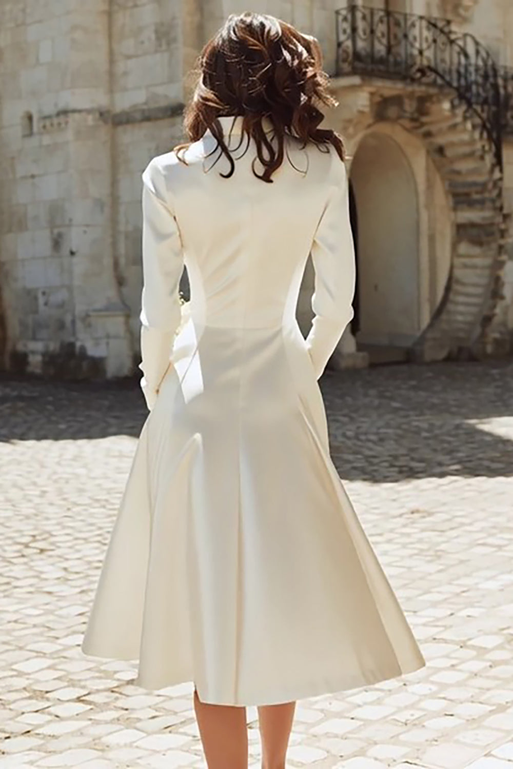 courthouse wedding dress long sleeve Long sleeve simple wedding dress,Courthouse wedding dress,Elopement dress,Satin wedding dress,Civil wedding dress,Reception dress