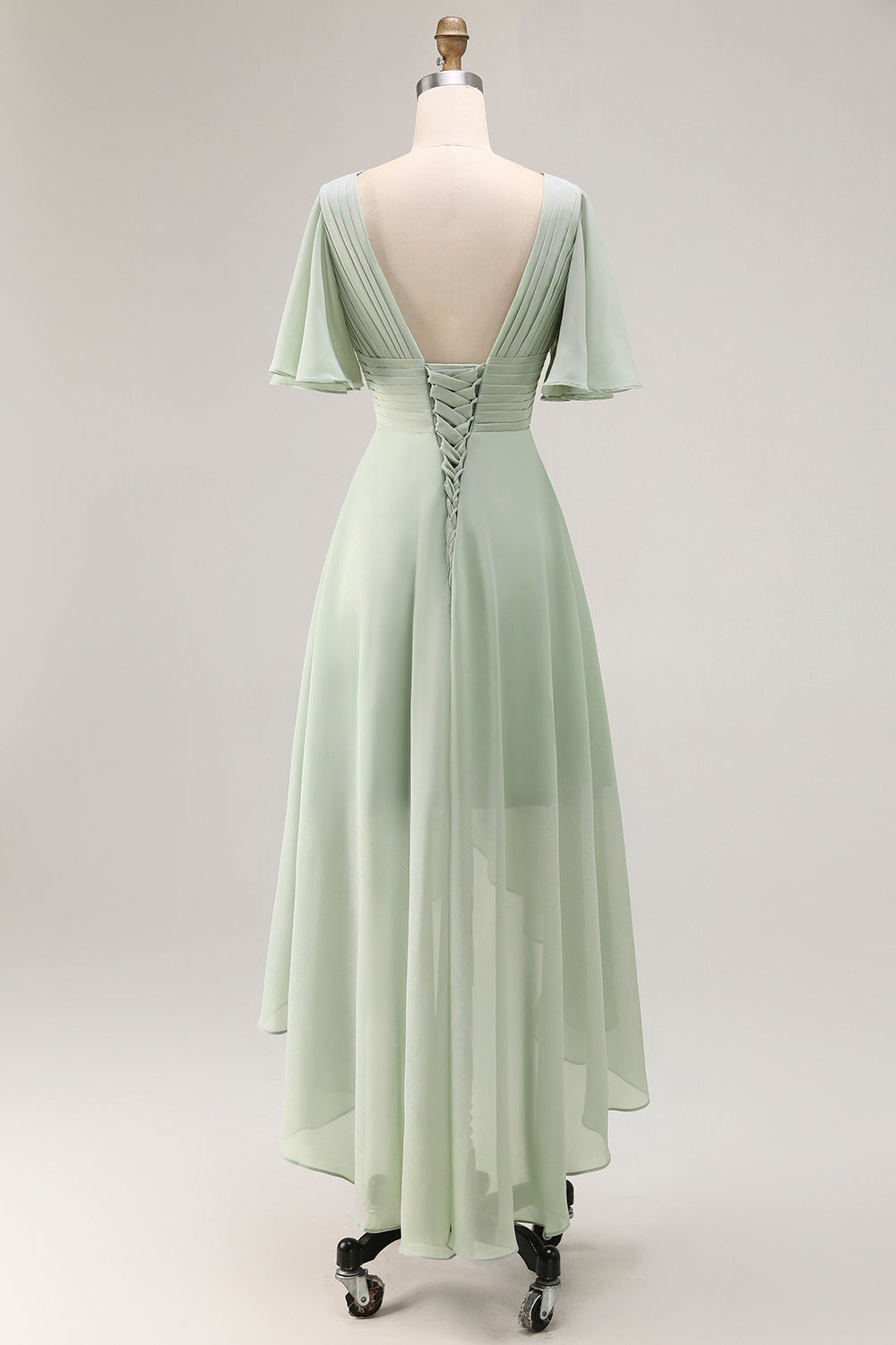 sage green bridesmaid dresses short Short Sheath V Neck Bridesmaid Dresses