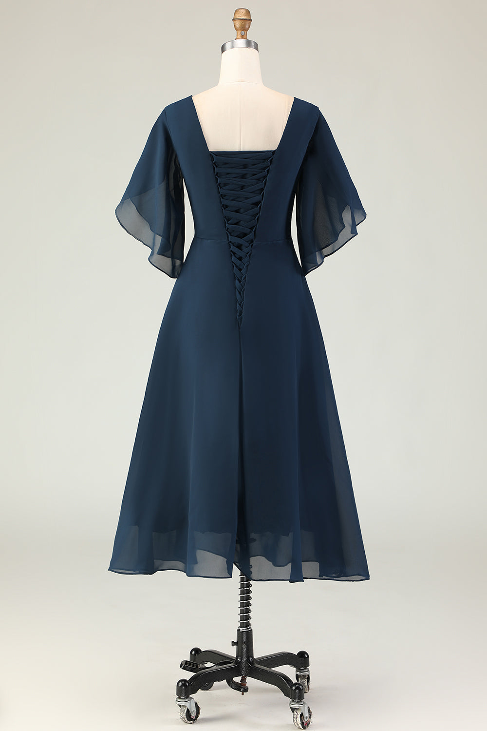 short sleeve chiffon midi dress Coast Women's Petite Short Sleeve Chiffon Midi Dress in Blue