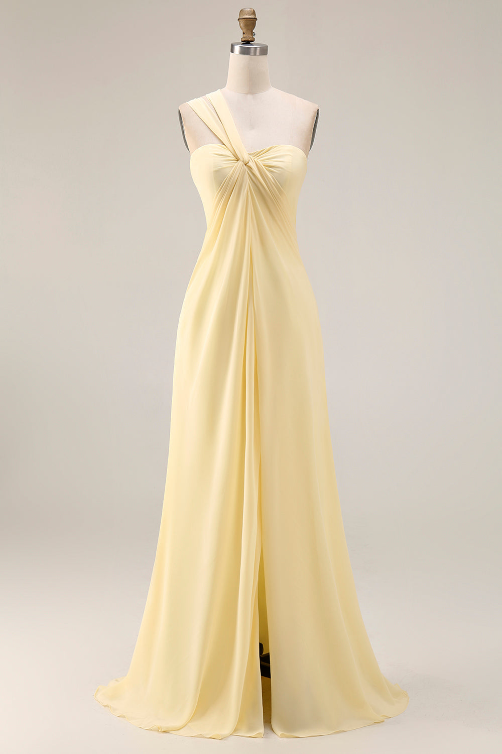 WEDTREND Women Lemon Sorbet Chiffon Bridesmaid Dress A Line Convertible Wedding Guest Dress with Slit WEDTREND Women Lemon Sorbet Chiffon Bridesmaid Dress A Line Convertible Wedding Guest Dress with Slit