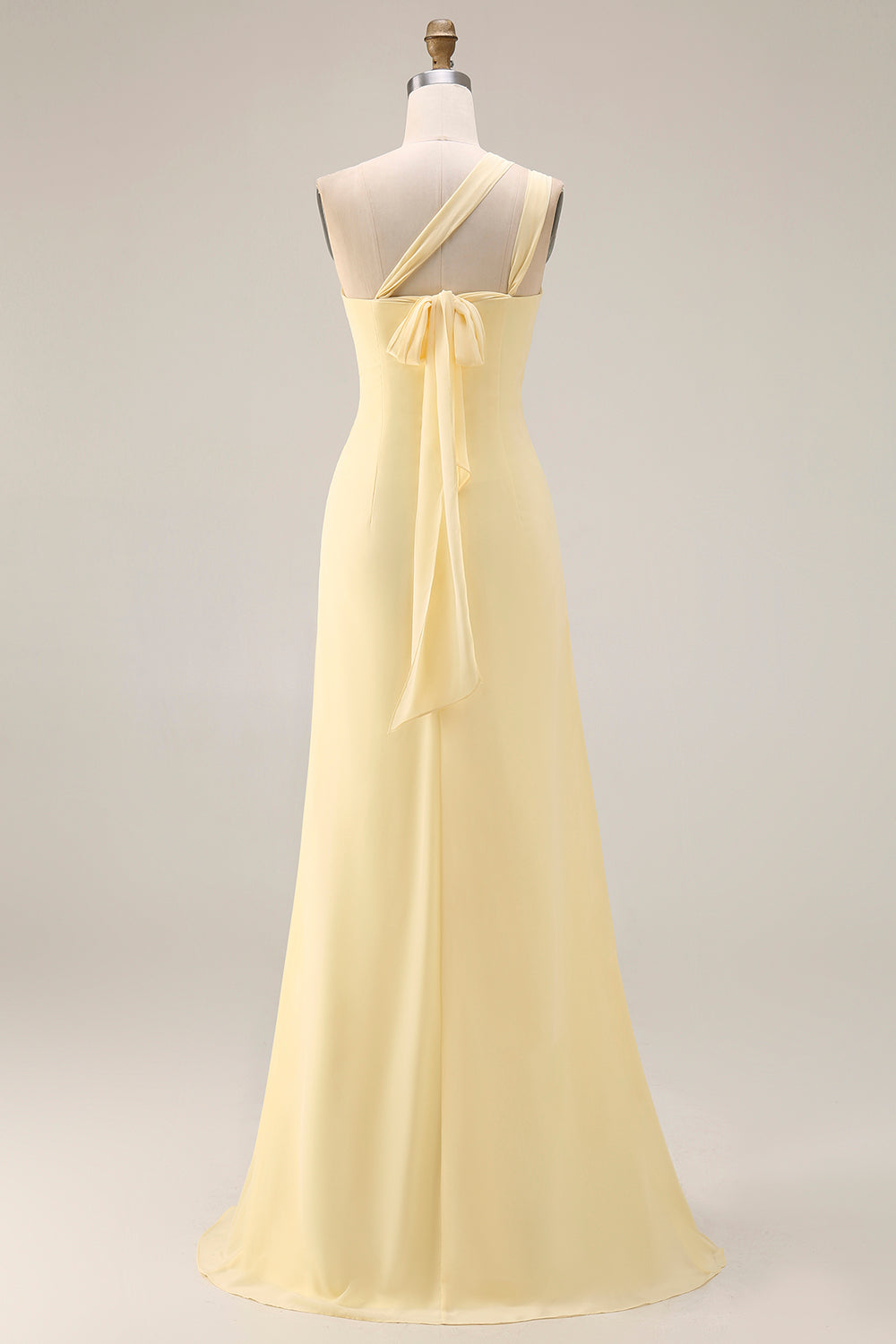 WEDTREND Women Lemon Sorbet Chiffon Bridesmaid Dress A Line Convertible Wedding Guest Dress with Slit WEDTREND Women Lemon Sorbet Chiffon Bridesmaid Dress A Line Convertible Wedding Guest Dress with Slit