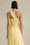 Daffodil Strapless A Line Wedding Guest Dress with Slit