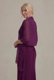 Grape Chiffon Shawl Cover Up for Wedding