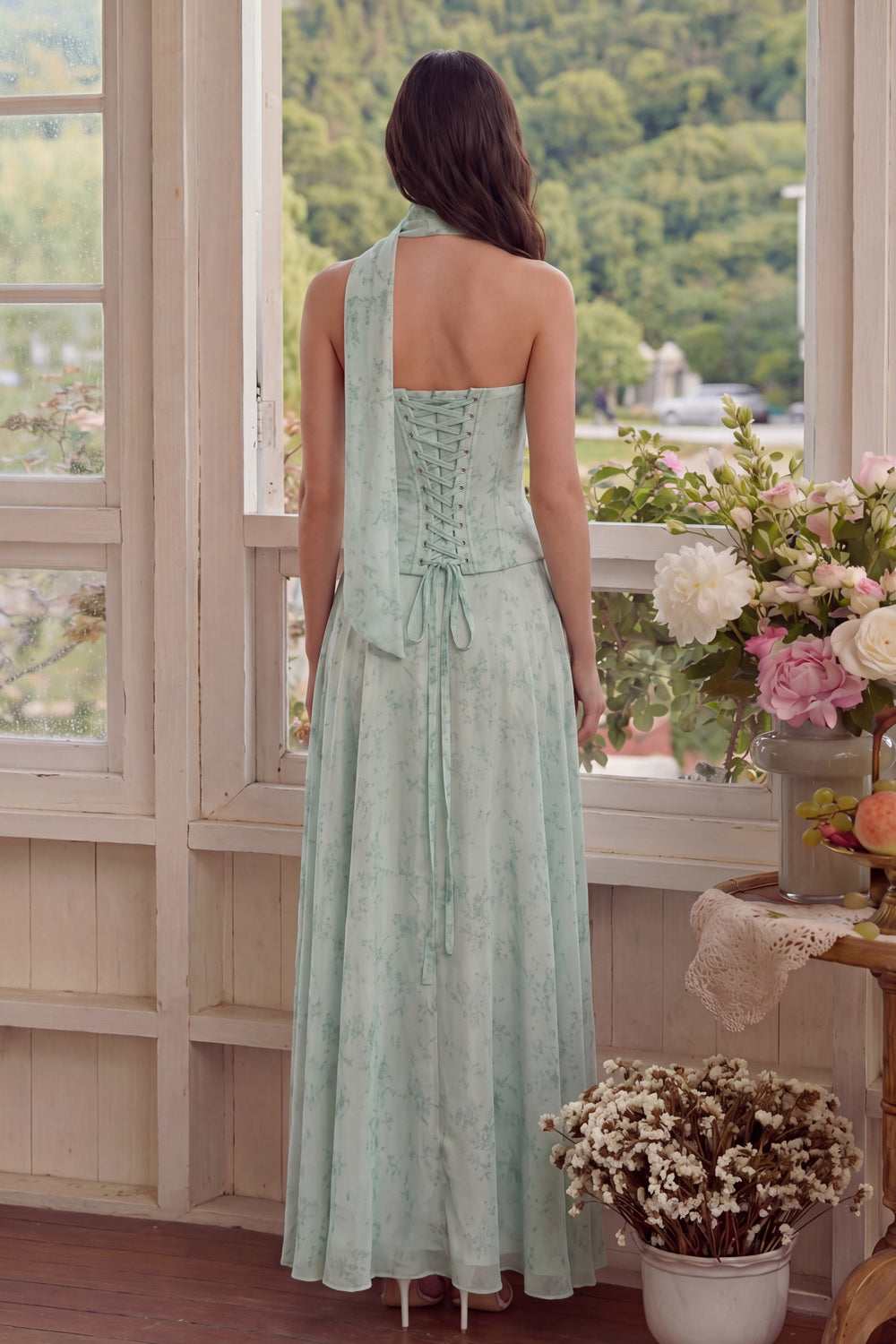 Wedtrend Women 3 Piece Strapless Wedding Guest Dress Corset Dusty Sage Floral Maxi Casual Dress WEDTREND Wedtrend Women 3 Piece Strapless Wedding Guest Dress Corset Dusty Sage Floral Maxi Casual Dress WEDTREND