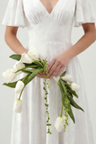 Simple White Bridesmaid Bouquet Flower