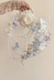 Ivory Pearl Floral Wedding Bouquet with Butterfly Details