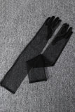Black Sheer Long Evening Gloves