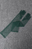 Black Sheer Long Evening Gloves