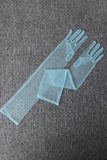 Black Sheer Long Evening Gloves