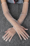 Black Sheer Long Evening Gloves