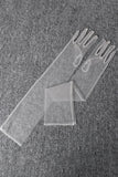 Black Sheer Long Evening Gloves