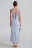 Floral Pink Ruched Mermaid Corset Wedding Guest Dress