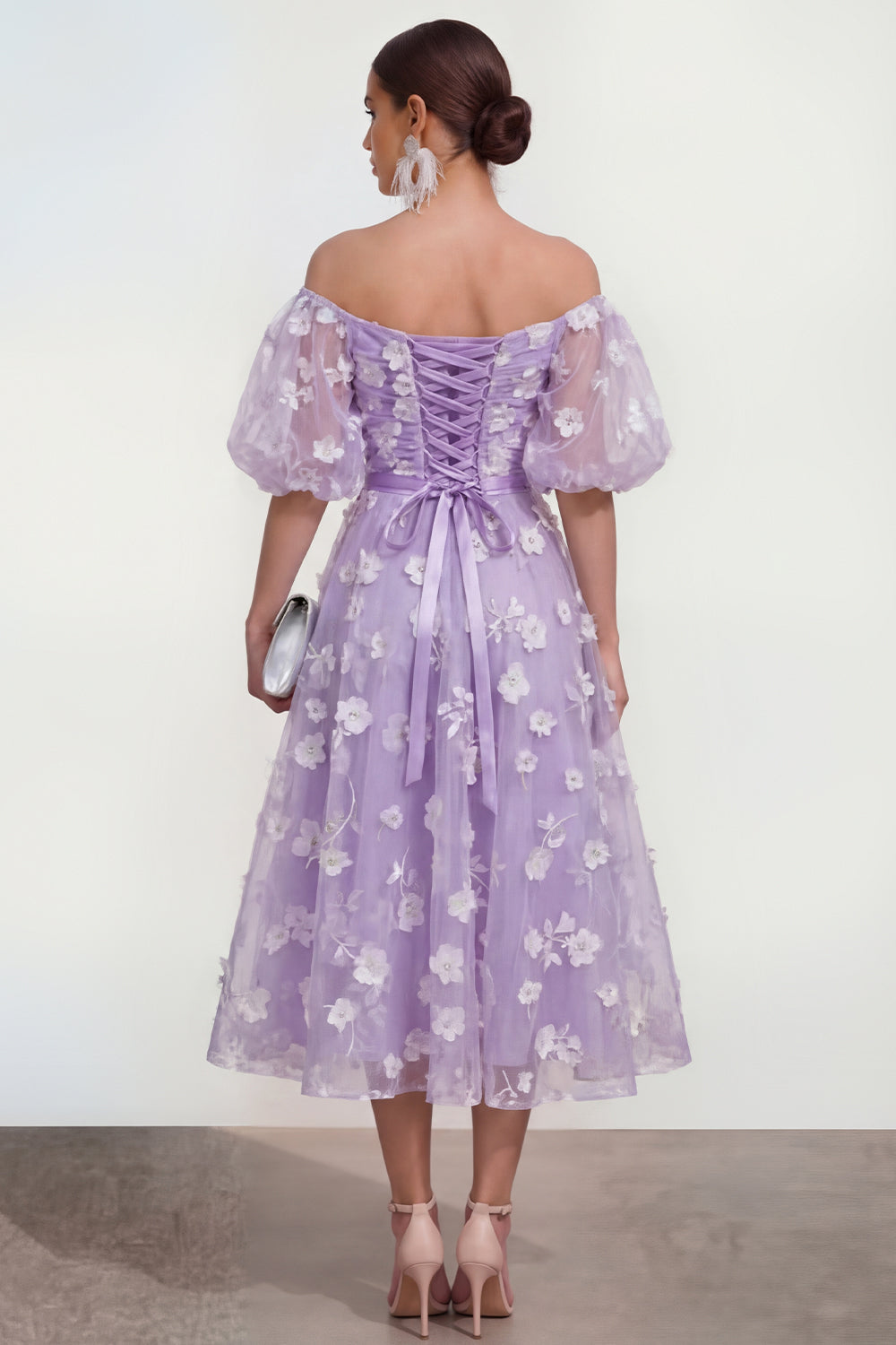 lilac cocktail dress for wedding Asymmetrical Spaghetti Straps Lilac Wedding Guest Dress with Ruffle Side