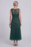Sparkly Navy A Line Midi Mother of the Bride Dress