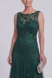 Sparkly Navy A Line Midi Mother of the Bride Dress