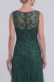Sparkly Navy A Line Midi Mother of the Bride Dress