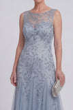 Sparkly Navy A Line Midi Mother of the Bride Dress
