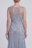 Sparkly Navy A Line Midi Mother of the Bride Dress