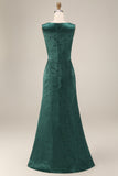 Blush Jacquard Mermaid Mother of the Bride Dress