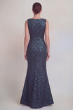 Blush Jacquard Mermaid Mother of the Bride Dress