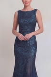 Blush Jacquard Mermaid Mother of the Bride Dress