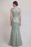 Blush Jacquard Mermaid Mother of the Bride Dress