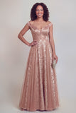 Elegant Jacquard A Line Navy Mother of the Bride Dress