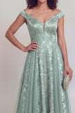 Elegant Jacquard A Line Navy Mother of the Bride Dress