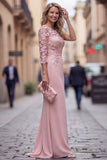 One Shoulder Mermaid Lilac Floral Long Mother of the Bride Dress