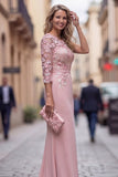 One Shoulder Mermaid Lilac Floral Long Mother of the Bride Dress