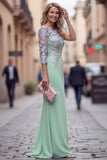 One Shoulder Mermaid Lilac Floral Long Mother of the Bride Dress