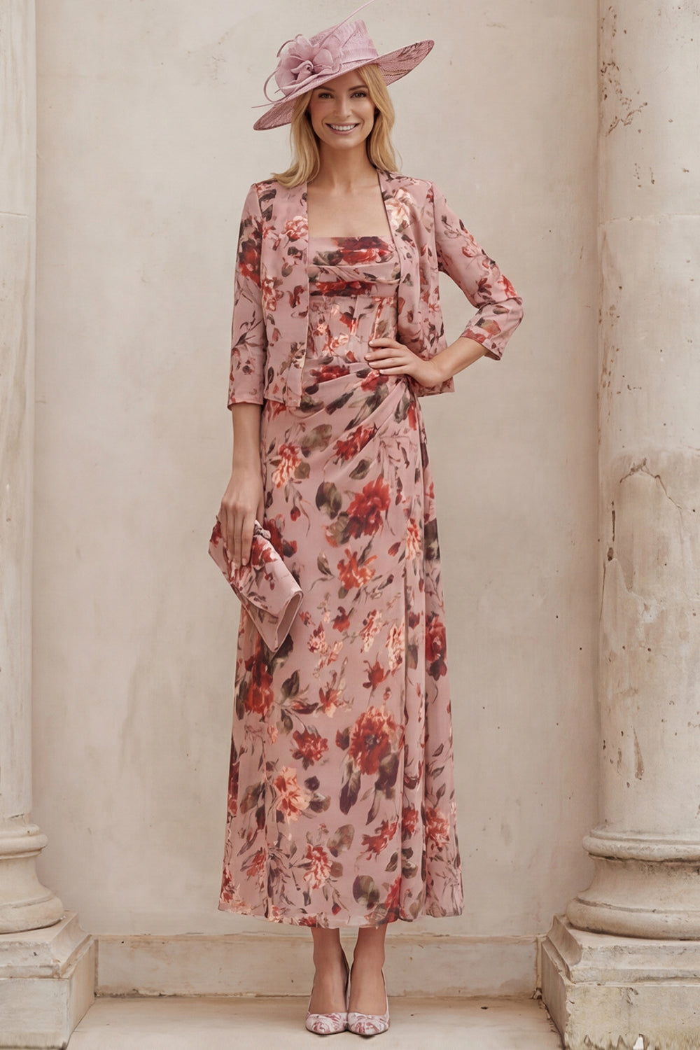 ruched dress with jacket AiiRZ Floral Print Ruched Strapless Bandeau Bodycon Mini Dress WIth Matching Bolero JacketMISSGUIDED