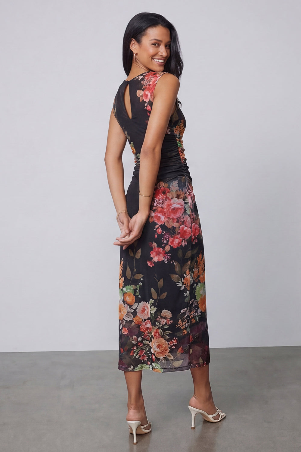 modern convertible strap midi dress Modern Convertible Strap Midi Dress