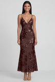 Sage Green Mermaid Floral Wedding Guest Dress with Lace-up Back